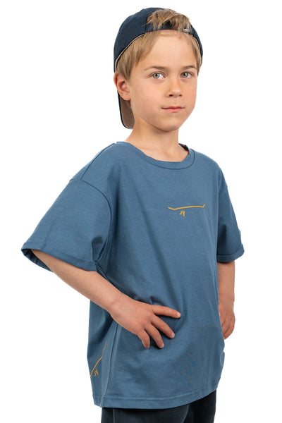 OLSØY T-shirt, barn, mellom blå