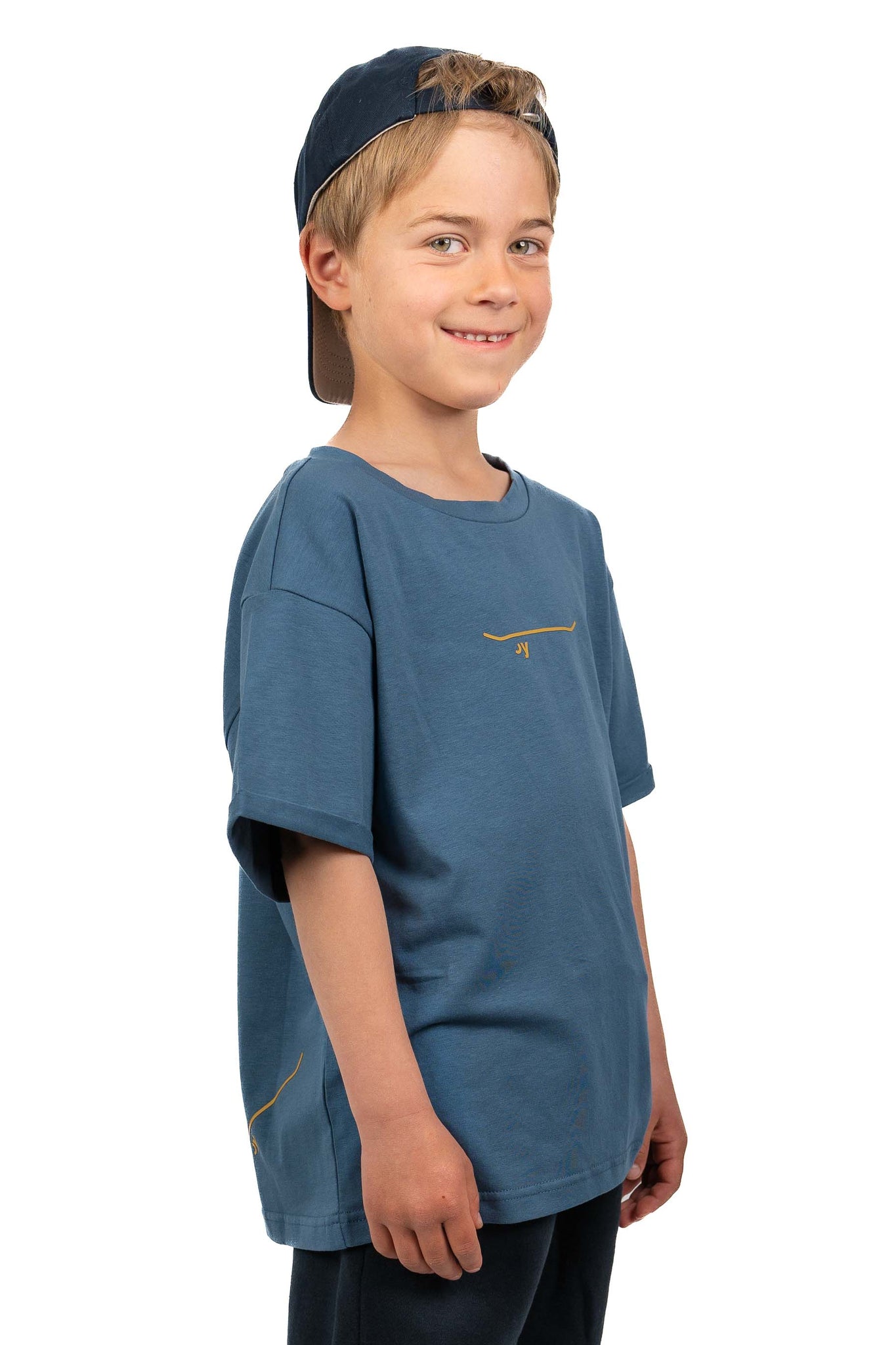 OLSØY T-shirt, barn, mellom blå
